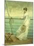 Lady on the Deck of a Ship-French School-Mounted Giclee Print