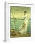 Lady on the Deck of a Ship-French School-Framed Giclee Print