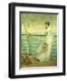 Lady on the Deck of a Ship-French School-Framed Giclee Print