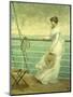 Lady on the Deck of a Ship-French School-Mounted Giclee Print