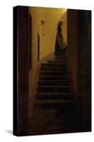 Lady on the Staircase-Caspar David Friedrich-Stretched Canvas