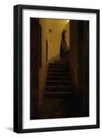 Lady on the Staircase-Caspar David Friedrich-Framed Giclee Print