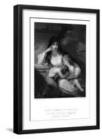 Lady Paela Fitzgerald-George Romney-Framed Art Print