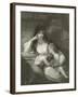 Lady Pamela Fitzgerald, the Widow of Lord Edward Fitzgerald and Her Children-George Romney-Framed Giclee Print