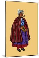 Lady Peasant Farmer from Arras Smokes a Pipe-Elizabeth Whitney Moffat-Mounted Art Print