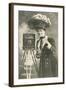 Lady Photographer in Picture Hat-null-Framed Art Print