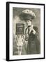 Lady Photographer in Picture Hat-null-Framed Art Print