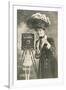 Lady Photographer in Picture Hat-null-Framed Art Print