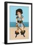 Lady Pirate with Tattoo-null-Framed Art Print