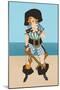 Lady Pirate with Tattoo-null-Mounted Art Print