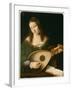 Lady Playing a Lute, c.1530-Bartolomeo Veneto-Framed Giclee Print