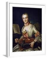 Lady Playing Hurdy-Gurdy, 1741-Donat Nonotte-Framed Giclee Print