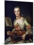Lady Playing Hurdy-Gurdy, 1741-Donat Nonotte-Mounted Giclee Print