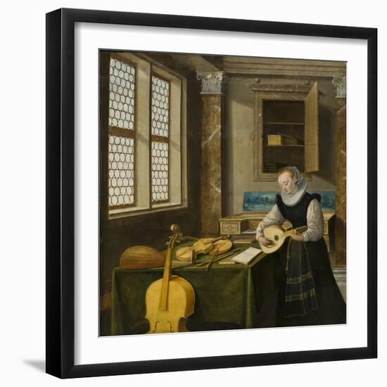 Lady Playing the Lute, c.1610-Hendrik The Younger Steenwyck-Framed Giclee Print