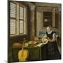 Lady Playing the Lute, c.1610-Hendrik The Younger Steenwyck-Mounted Giclee Print