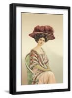 Lady Posing for a Portrait-null-Framed Art Print