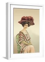 Lady Posing for a Portrait-null-Framed Art Print