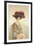 Lady Posing for a Portrait-null-Framed Art Print