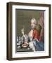 Lady Pouring Coffee, 1700 - 1740, Germany, 18th Century-null-Framed Giclee Print