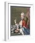 Lady Pouring Coffee, 1700 - 1740, Germany, 18th Century-null-Framed Giclee Print