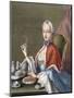 Lady Pouring Coffee, 1700 - 1740, Germany, 18th Century-null-Mounted Giclee Print