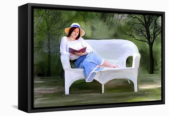 Lady Reading 2-Ata Alishahi-Framed Stretched Canvas