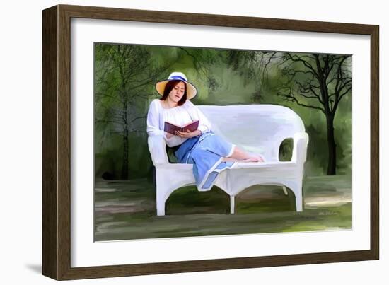 Lady Reading 2-Ata Alishahi-Framed Giclee Print