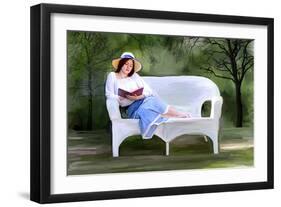 Lady Reading 2-Ata Alishahi-Framed Giclee Print