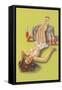 Lady Resting with Indian Clubs-null-Framed Stretched Canvas