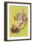 Lady Resting with Indian Clubs-null-Framed Art Print