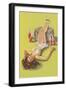 Lady Resting with Indian Clubs-null-Framed Art Print