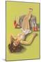 Lady Resting with Indian Clubs-null-Mounted Art Print