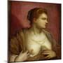 Lady Revealing Her Bosom, Perhaps the Famous Venetian Courtesan Veronica Franco-Jacopo Robusti Tintoretto-Mounted Giclee Print