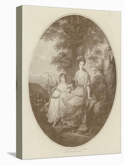 Lady Rushout and Daughter-Angelica Kauffmann-Stretched Canvas