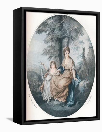 Lady Rushout and Her Daughter, 1784, (1902)-Thomas Burke-Framed Stretched Canvas