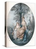 Lady Rushout and Her Daughter, 1784, (1902)-Thomas Burke-Stretched Canvas