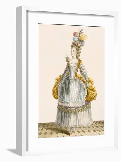 Lady's Ball Gown, Engraved by Dupin, from 'Galeries Des Modes Et Costumes Francais', 1778-Pierre Thomas Le Clerc-Framed Giclee Print