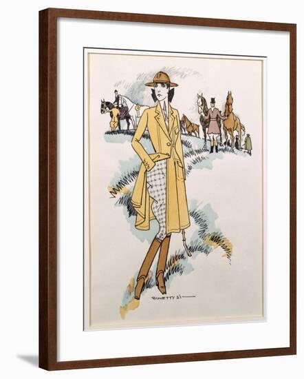 Lady's Equestrian Wear, 1921-null-Framed Giclee Print