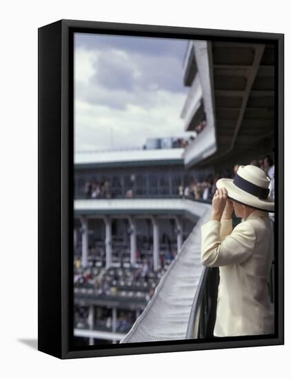 Lady's Hats, Derby Day at Churchill Downs Race Track, Louisville, Kentucky, USA-Michele Molinari-Framed Stretched Canvas