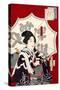Lady Samurai with Umbrella-Kunichika toyohara-Stretched Canvas