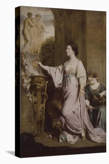 Lady Sarah Bunbury Sacrificing to the Graces, 1763-65-Joshua Reynolds-Stretched Canvas