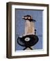 Lady Seated at Table in Black Hat with Flowers, 2015-Susan Adams-Framed Giclee Print