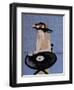 Lady Seated at Table in Black Hat with Flowers, 2015-Susan Adams-Framed Giclee Print