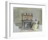 Lady Seated by Fireplace-George Goodwin Kilburne-Framed Giclee Print