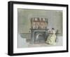 Lady Seated by Fireplace-George Goodwin Kilburne-Framed Giclee Print