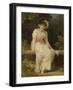 Lady Seated in a Garden-Jerry Barrett-Framed Giclee Print