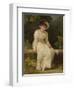 Lady Seated in a Garden-Jerry Barrett-Framed Giclee Print