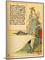 Lady Serves A Calves Head Which She Had Cooked At Home-Walter Crane-Mounted Art Print