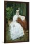 Lady Sewing-Silvestro Lega-Framed Giclee Print