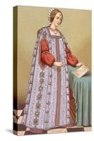 Lady Signing Document-null-Stretched Canvas